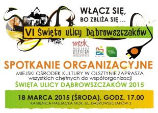 Spotkanie organizacyjne partnerów VI Święta Ulicy Dąbrowszczaków już jutro