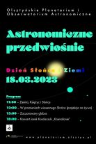 Astronomiczne Przedwiośnie – Dzień Ziemi i Słońca w sobotę w OPiOA