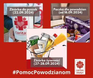 Caritas Archidiecezji Warmińskiej dla powodzian